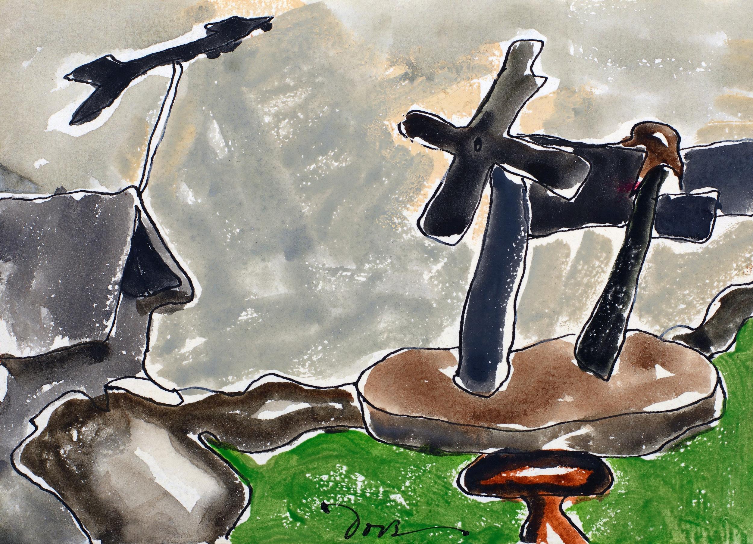 Landscape with Weather Vane